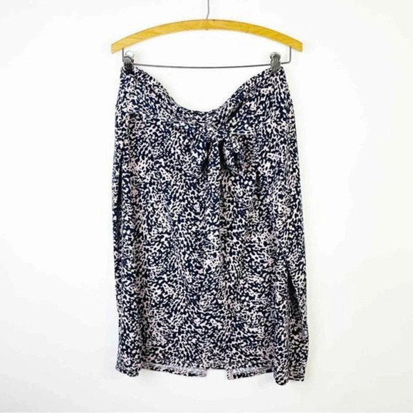 14th & UNION Purple Pink Leopard Print Midi Skirt Size 3X - Picture 2 of 6